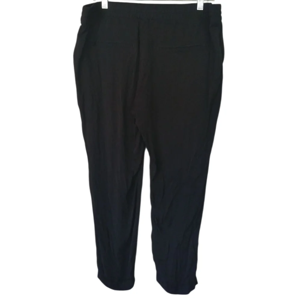 Old Navy Pull On Tie Waist Black Relaxed Fit Pants Size Large